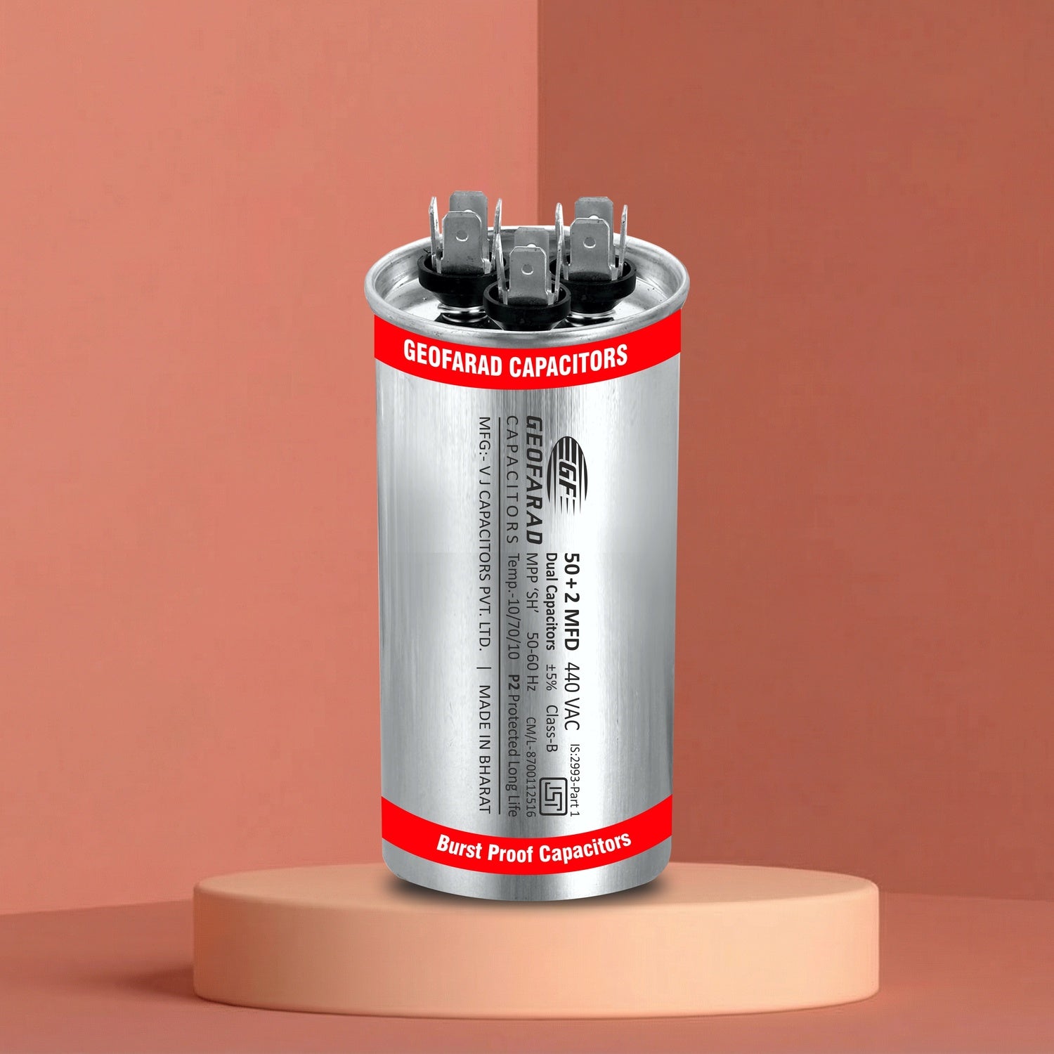 Geofarad AC Dual Capacitor – 440VAC